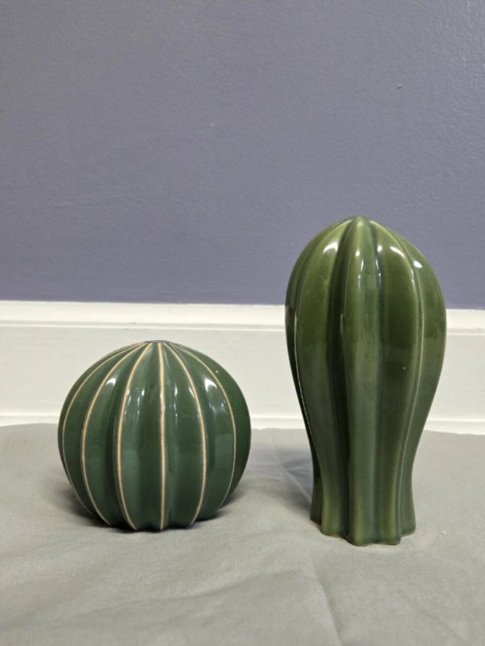 SJÄLSLIGT Ikea Green Ceramic Cactus Set Of 2